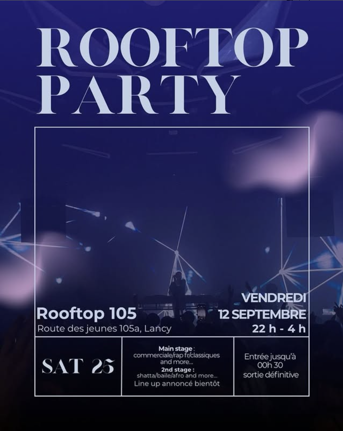 Affiche de la soirée 1